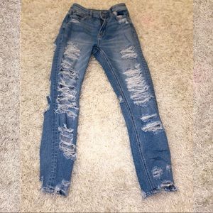 American Eagle Ripped Mom Jeans
